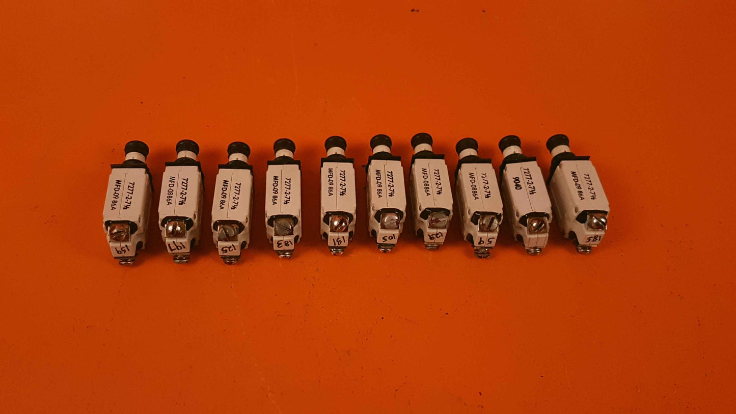 7277-2-7 1/2 Klixon Kit of 10 Circut Breakers