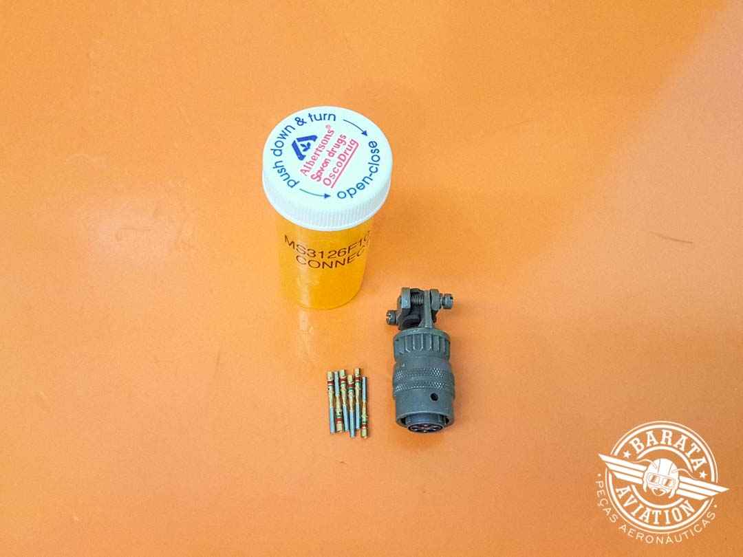 Conector w/ Gold Pin P/N MS3126D10-6SW