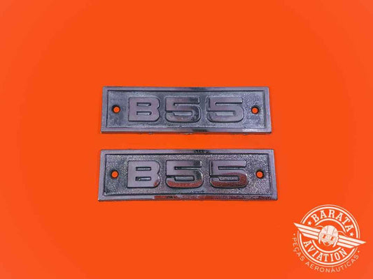 Set of 2 - Beechcraft Baron Emblems - Model Identification Emblem - P/N 96-000128