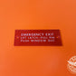 Placa de instrucciones de salida de emergencia P/N 58-530258-1