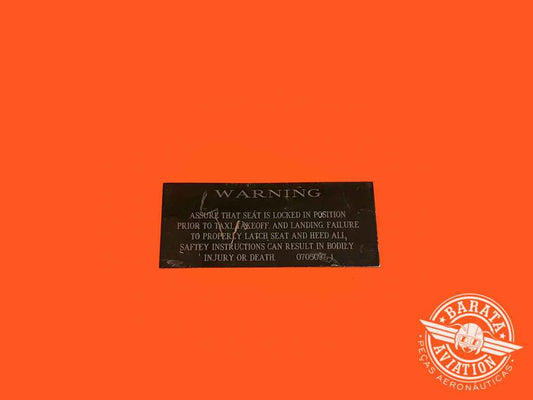 PLACARD - P/N 0705097-1