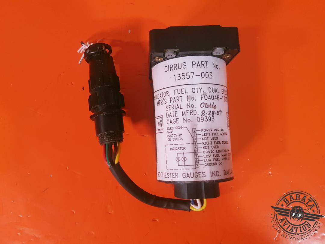 INDICADOR CIRRUS CANTIDAD DE COMBUSTIBLE DOBLE ELÉCTRICO P/N: 13557-003 