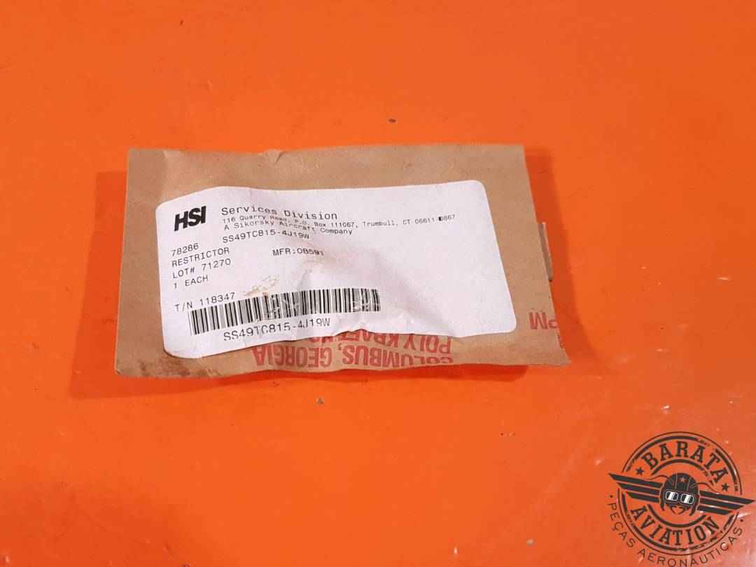 RESTRICTOR ASSY NEW SURPLUS P/N: SS49TC815-4J19W CADA UNIDADE