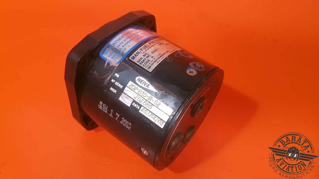 INDICADOR DE PRESIÓN DEL COLECTOR Y FLUJO DE COMBUSTIBLE DE UNITED INSTRUMENTS N.° DE PARTE: 6331
