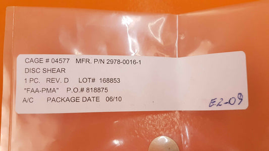 92978-0016-1 Disc, Shear