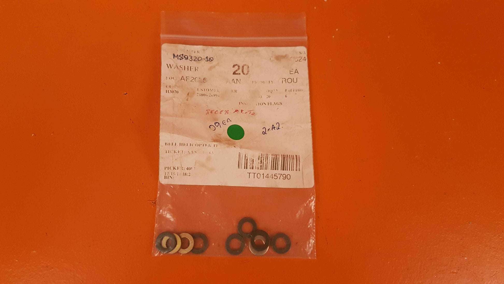 MS9320-10 Kit of 9 Washers