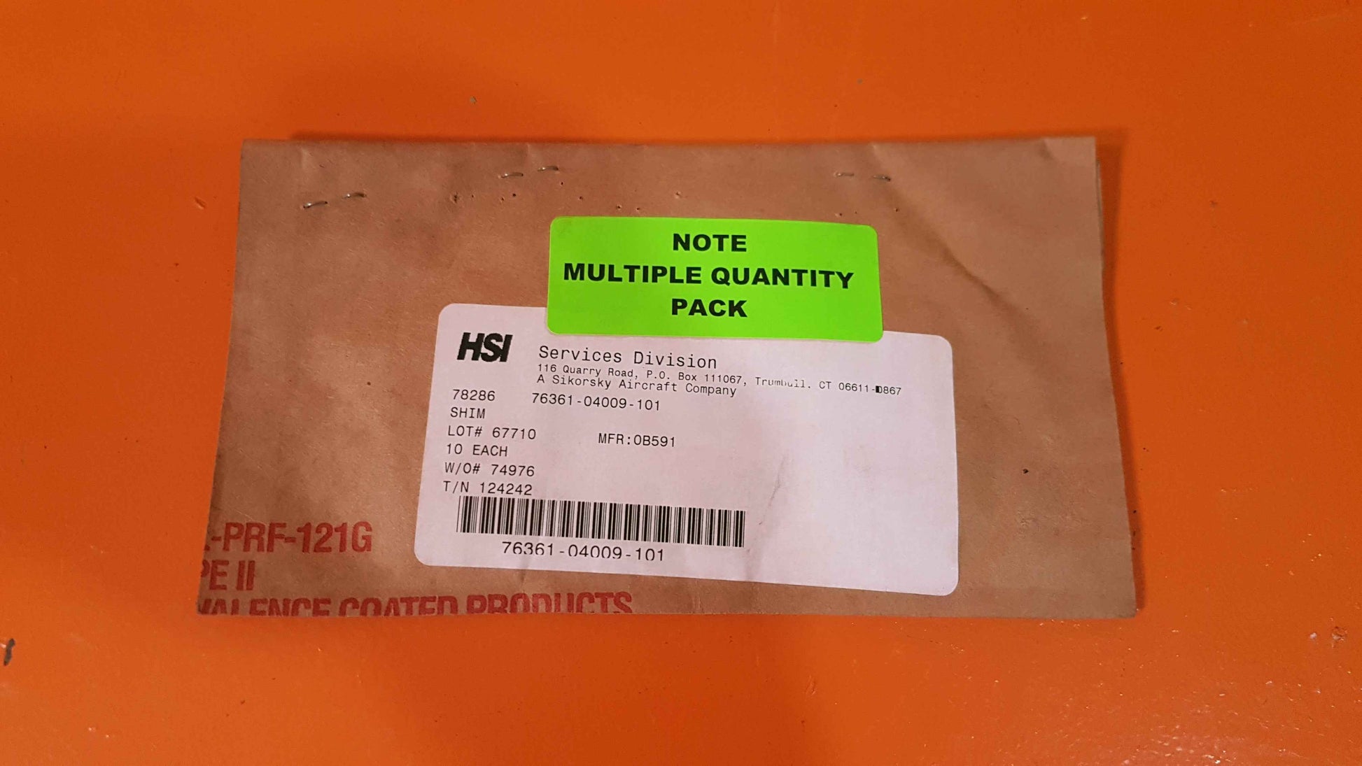 76361-04009-101 Sikorsky Shim Pack