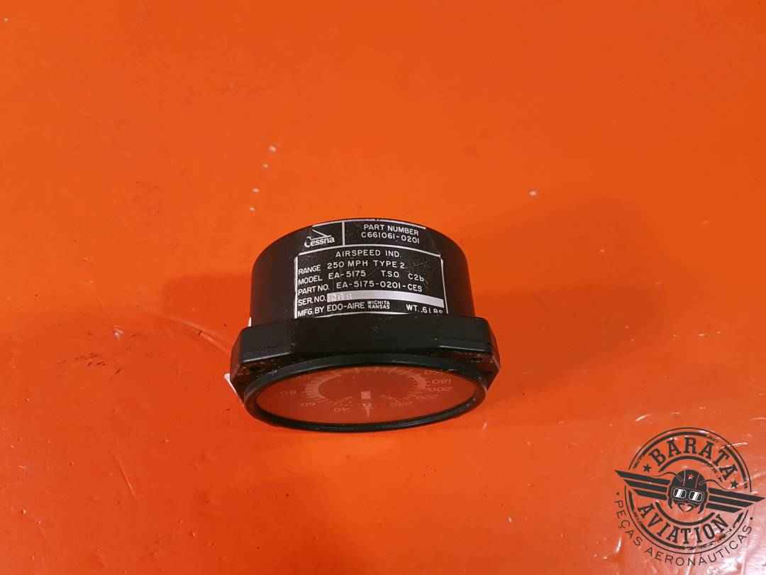 EDO AIRE AIRSPEED INDICATOR RANGE 250 MPH  P/N: C661061-0201