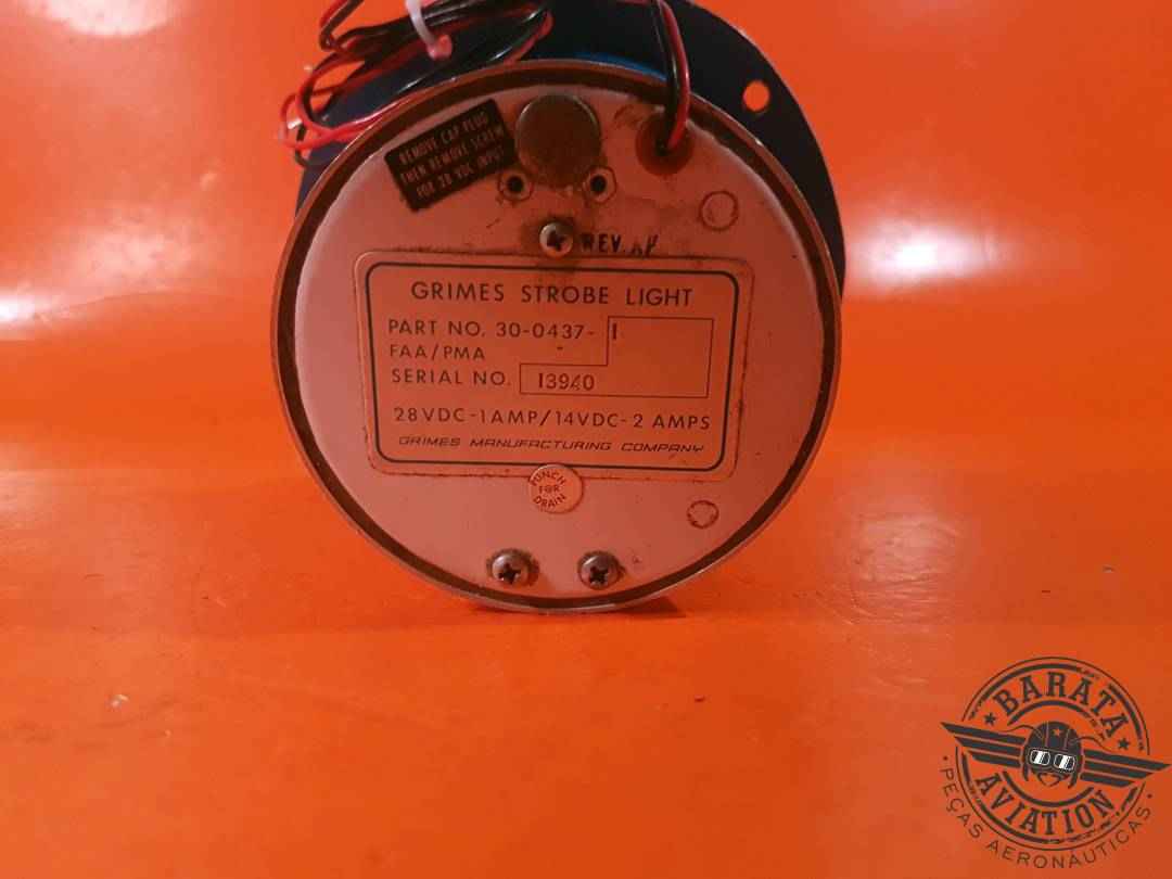 GRIMES STROBE LIGHT 28 VDC/1 AMP - 14 VDC/2 AMPS P/N: 30-0437-1