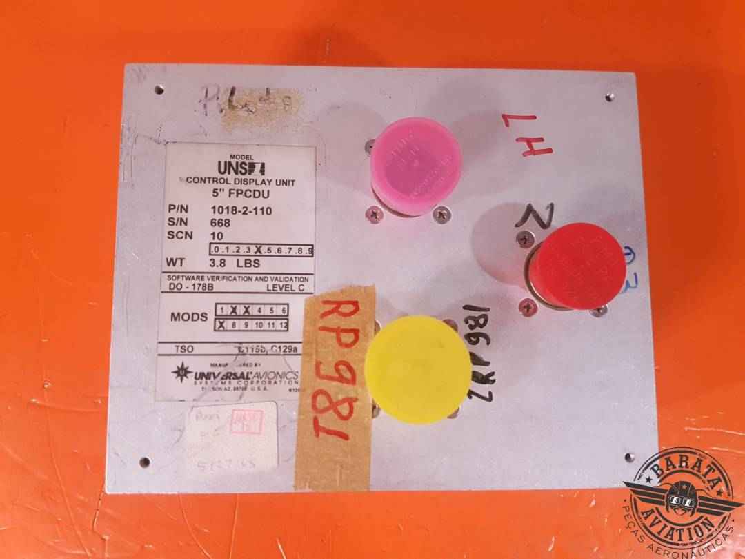 UNIVERSAL AVIONICS CDU CONTROL DISPLAY UNIT  P/N: 1018-2-110