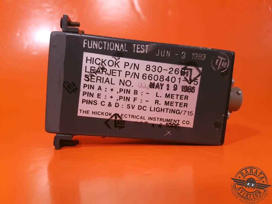 BOMBARDIER LEARJET VOLTAGE INDICATOR  P/N 6608401-15