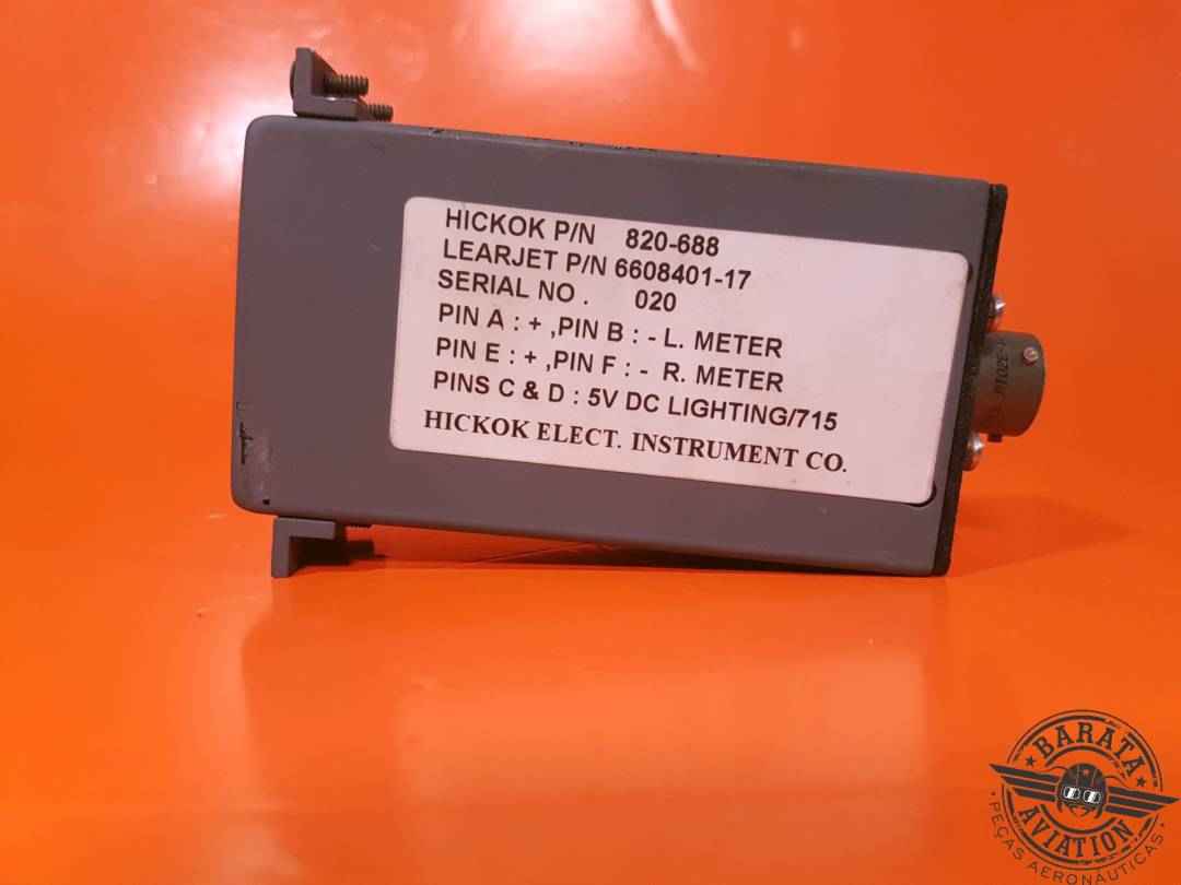 BOMBARDIER LEARJET AMMETER  P/N: 6608401-17