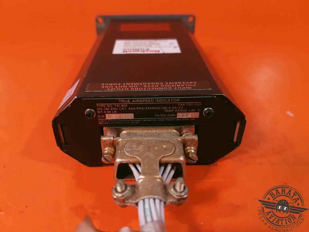 COLLINS TAI-80A TRUE AIRSPEED INDICATOR  P/N: 622-2294-014