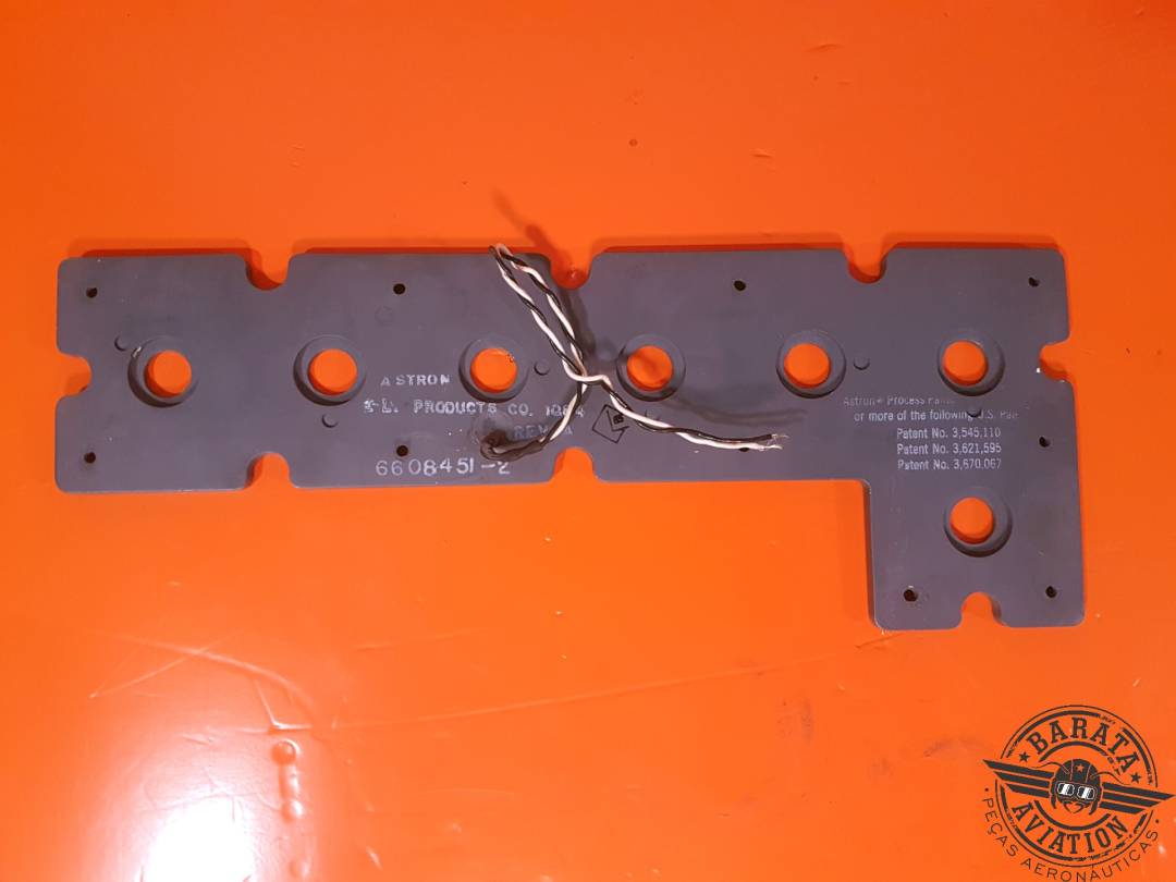 PANEL ELÉCTRICO DE SUPERPOSICIÓN BOMBARDIER N.° DE PARTE: 6608451-2