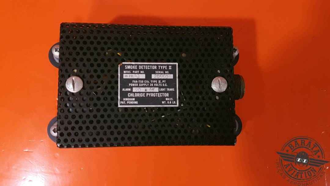 BOMBARDIER SMOKE DETECTOR TYPE II  28 VDC P/N: 30-231-3