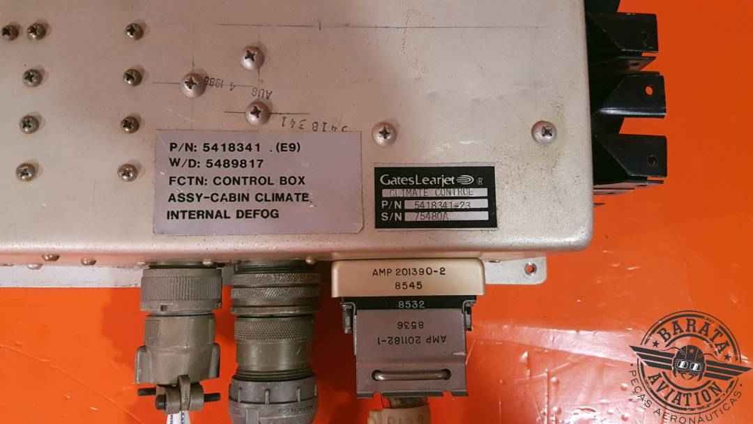 GATES LEARJET CABIN CLIMATE INTERNAL DEFOG CONTROL BOX  P/N 5418341-23