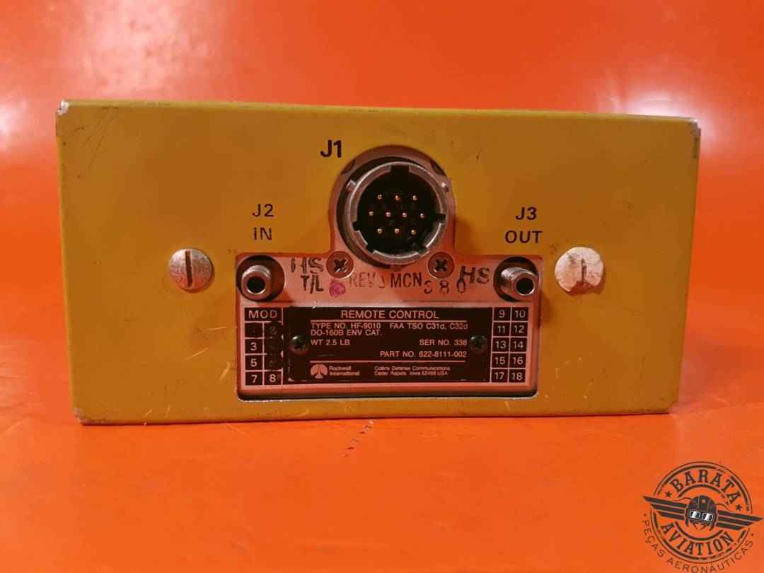 ROCKWEEL COLLINS HF-9010 REMOTE CONTROL  P/N: 622-8111-002