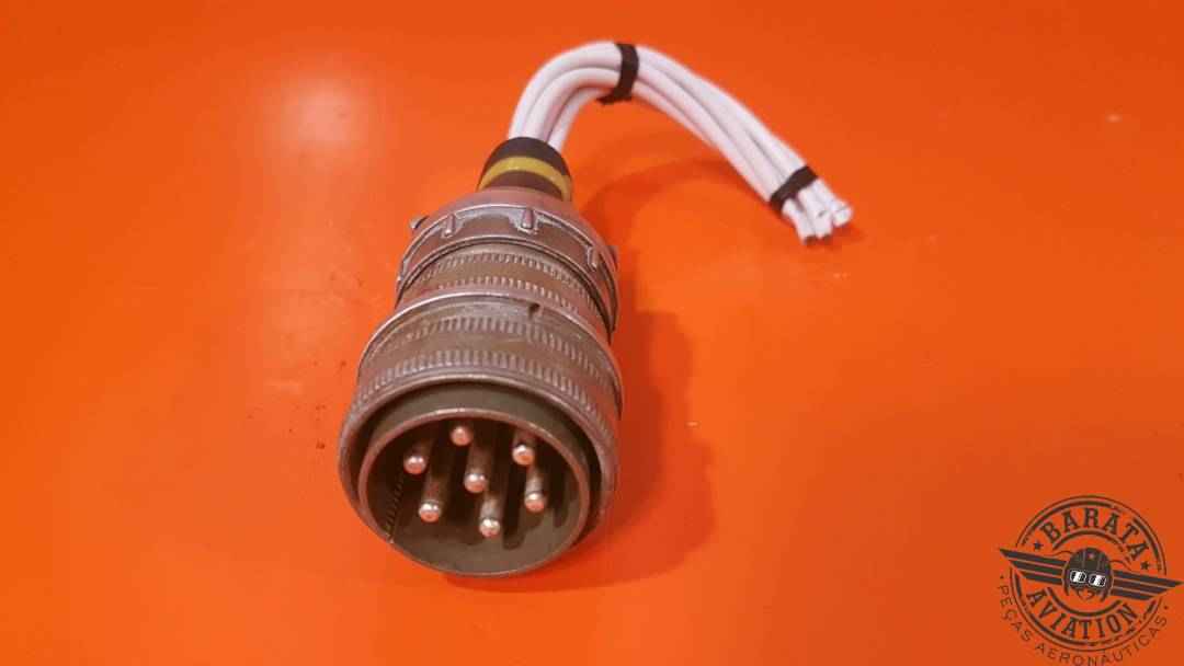 BENDIX CIRCULAR CONNECTOR ASSY  W/ WIRING P/N: MS3106A24-10PW