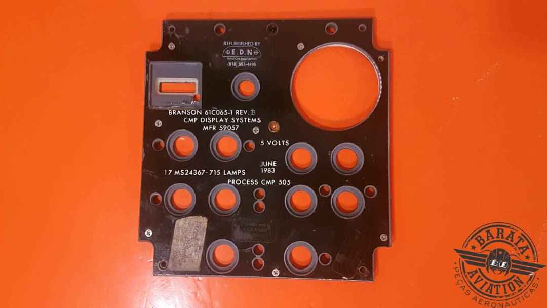 BOMBARDIER OVERLAY  5 VDC P/N: 61C065-1