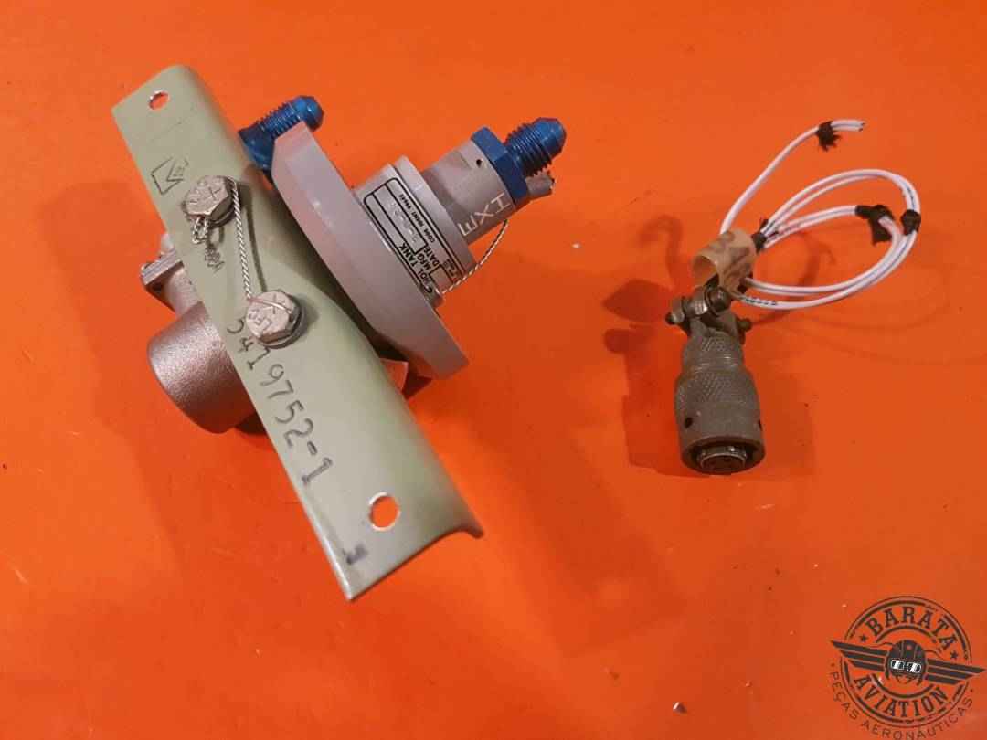 STERER PRESSURE REGULATOR SHUTOFF VALVE ASSY W/ SUPPORT AND CONNECTOR P/N 6608257-1