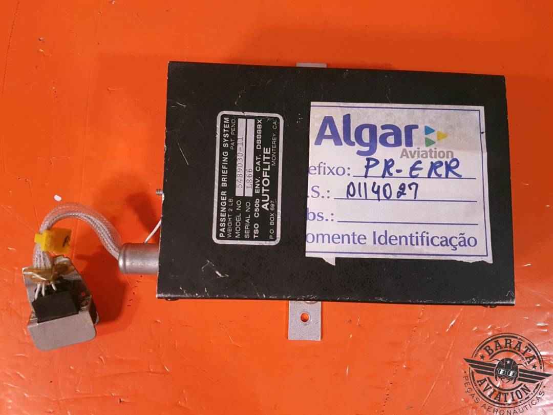 AUTOFLITE PASSENGER BRIEFING SYSTEM  W/ CONNECTOR P/N 5489030-11