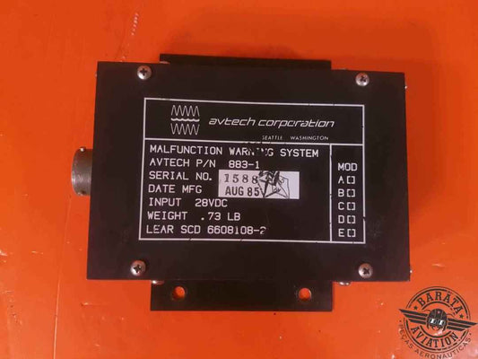 AVTECH MALFUNCTION WARNING SYSTEM P/N 883-1