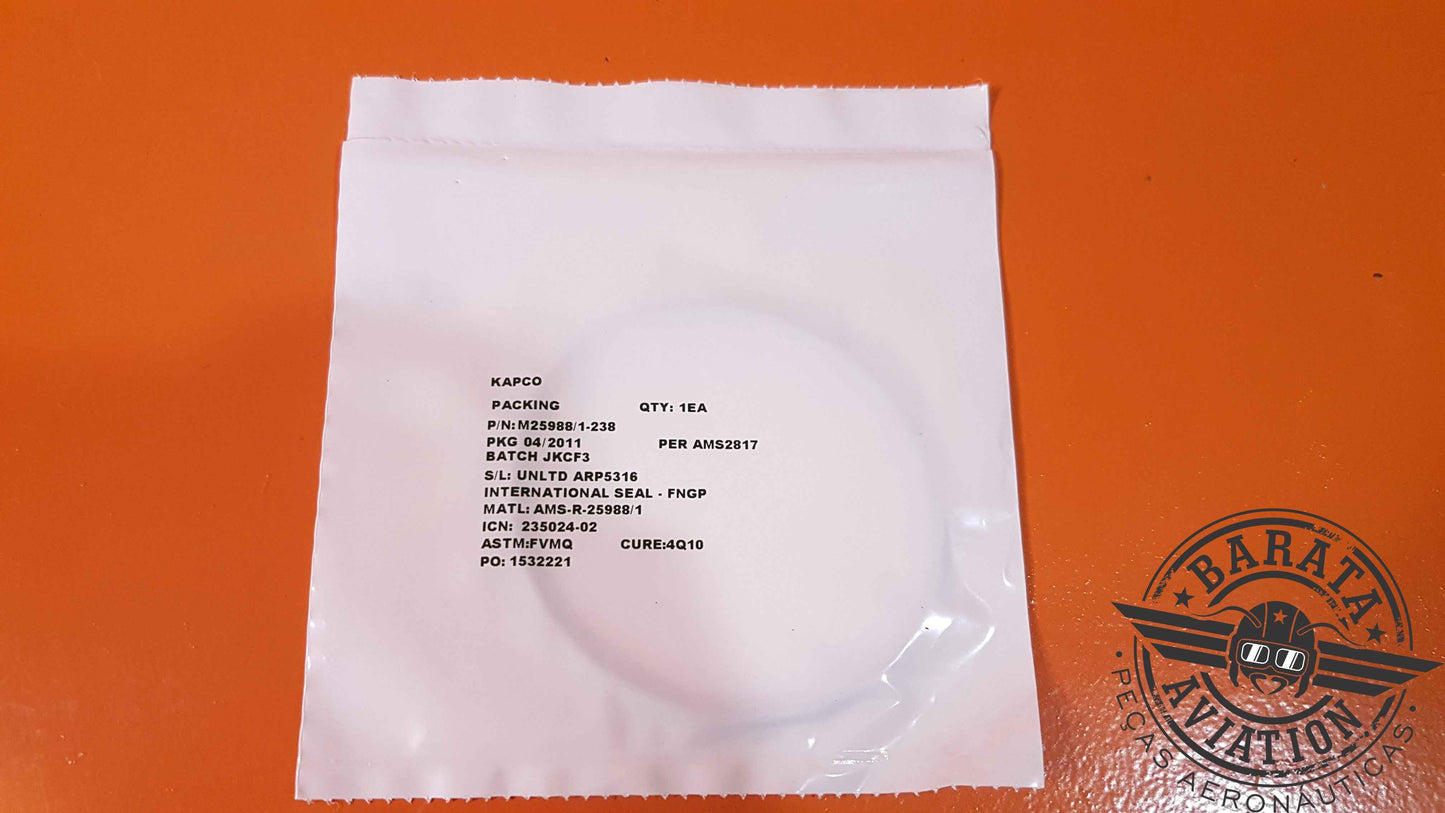 M25988-1-238  Kapco O-ring Kit With 8 Units