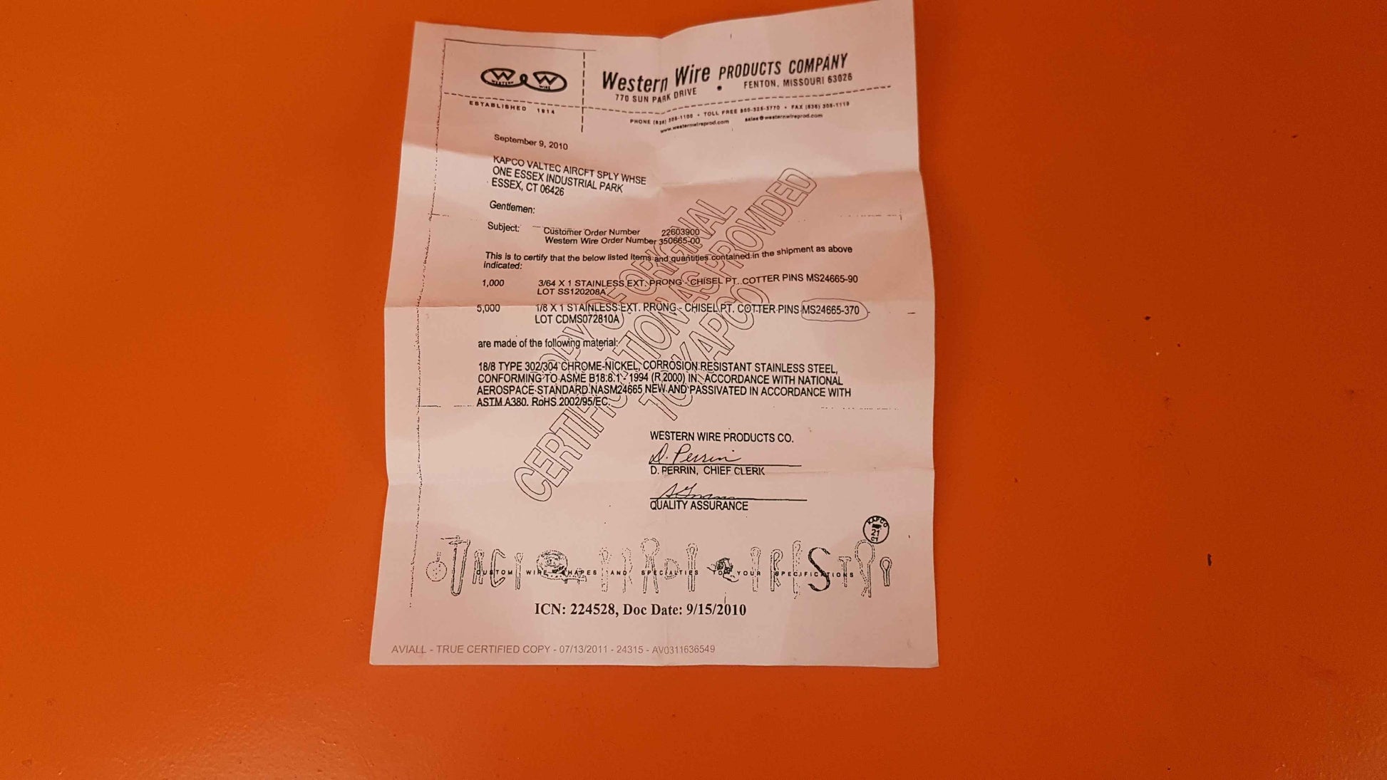 MS24665-370 Western Wire, Cotter Pin