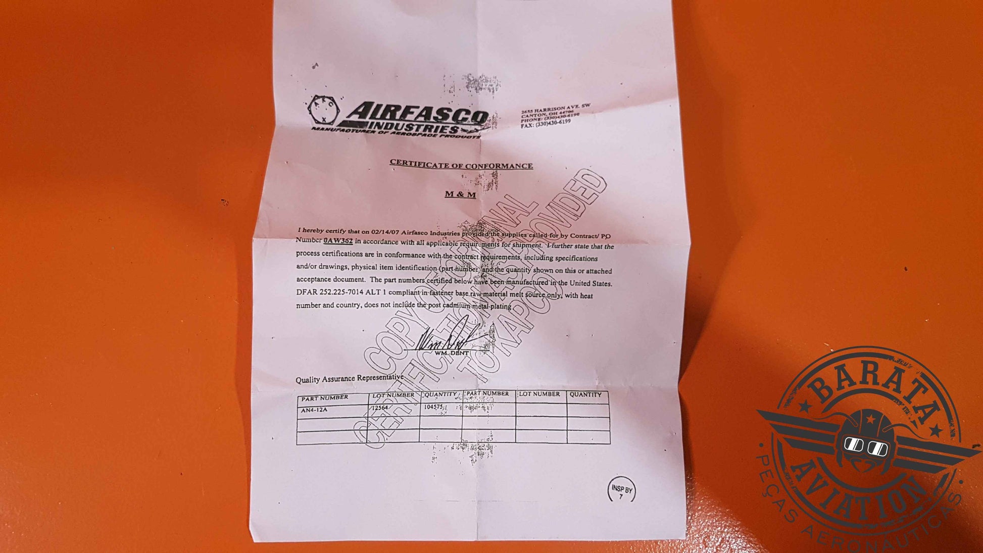 AN4-12A Airfasco Bolt