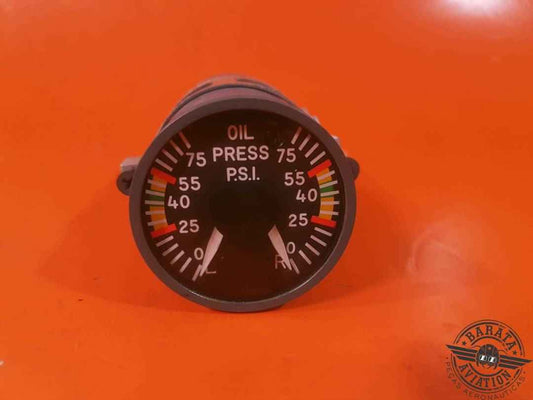 ARMTEC EDISON DUAL OIL PRESSURE INDICATOR  26 VDC-400HZ P/N: 497-01614