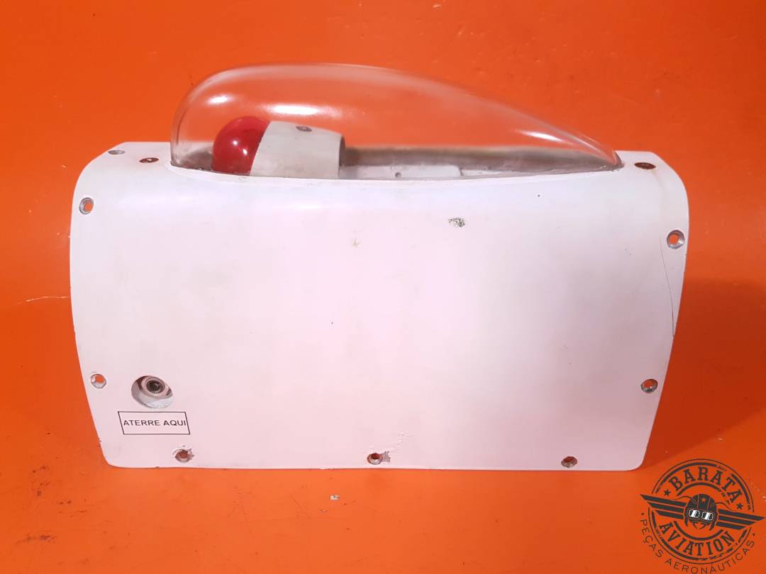 30-1055-2 Grimes Conjunto de luz roja estroboscópica de ala izquierda - Con cubierta