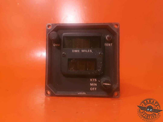 COLLINS 339F-12 DME INDICATOR 28VDC  W/ CONNECTOR AND WIRING P/N 622-1234-012