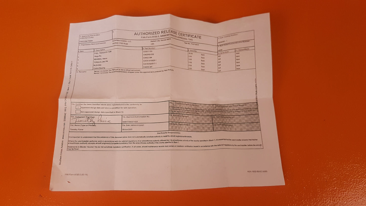 CA3011155 McFarlane Fuel Transfer Tube