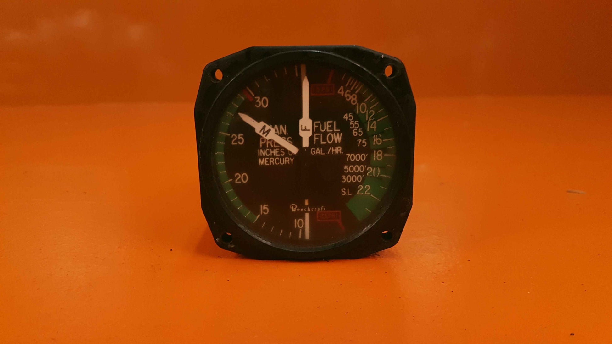 22-468-03-A Garwin Manifold Pressure & Fuel Flow Indicator