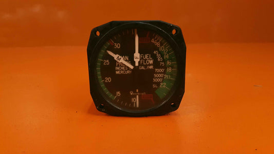 22-468-03-A Garwin Manifold Pressure & Fuel Flow Indicator