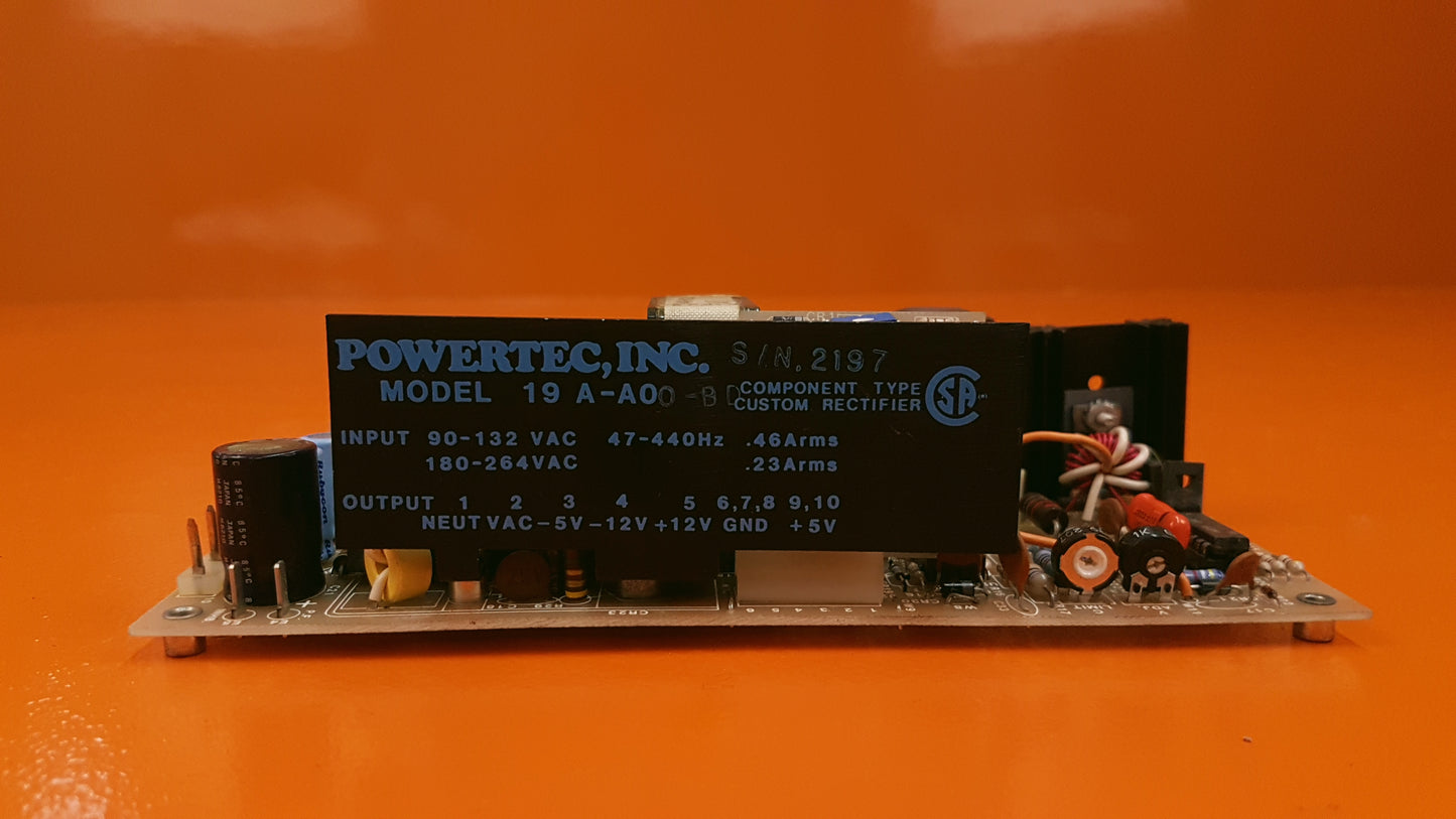 19A-A00-BD Powertec Switching Mode Power Supply PCB Assy (SMPS)
