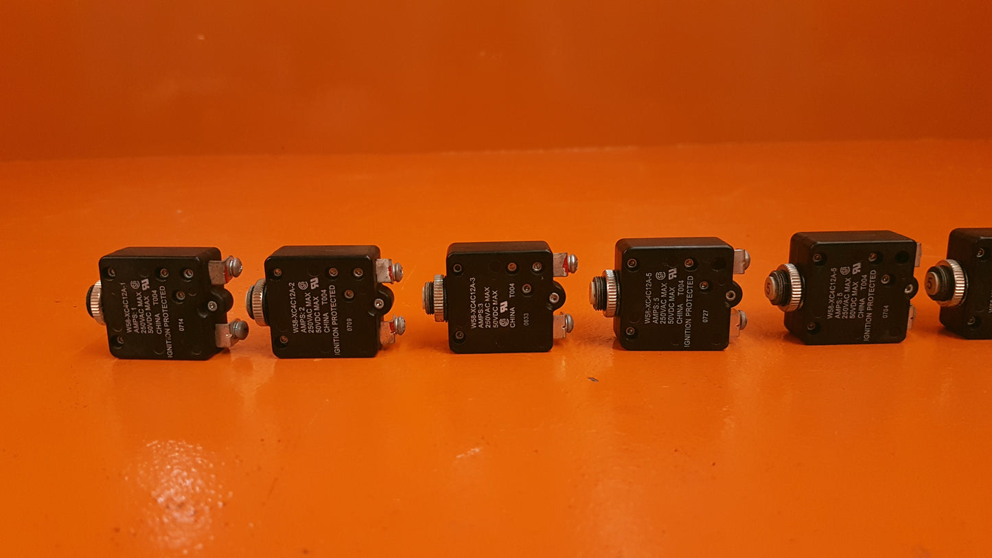 W58-XC4C12A-7 Potter &amp; Brumfield Push to Reset Thermal Circuit Breaker Kit