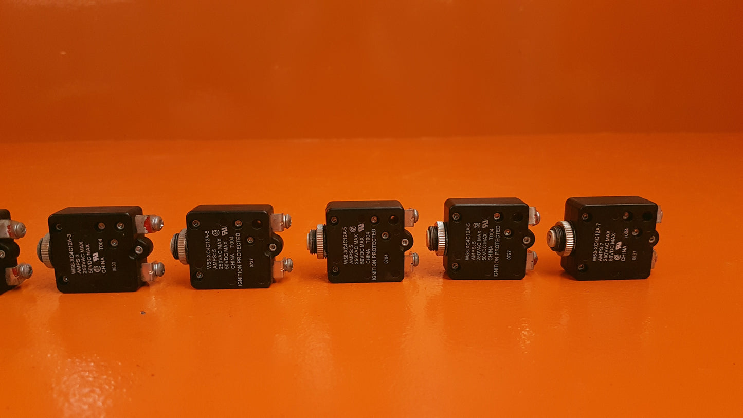 W58-XC4C12A-7 Potter &amp; Brumfield Push to Reset Thermal Circuit Breaker Kit