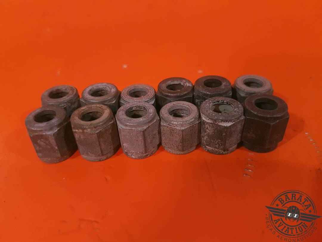 AN818-4 Pack of 12 Tube Coupling Nut - May Contain Rust - New Surplus