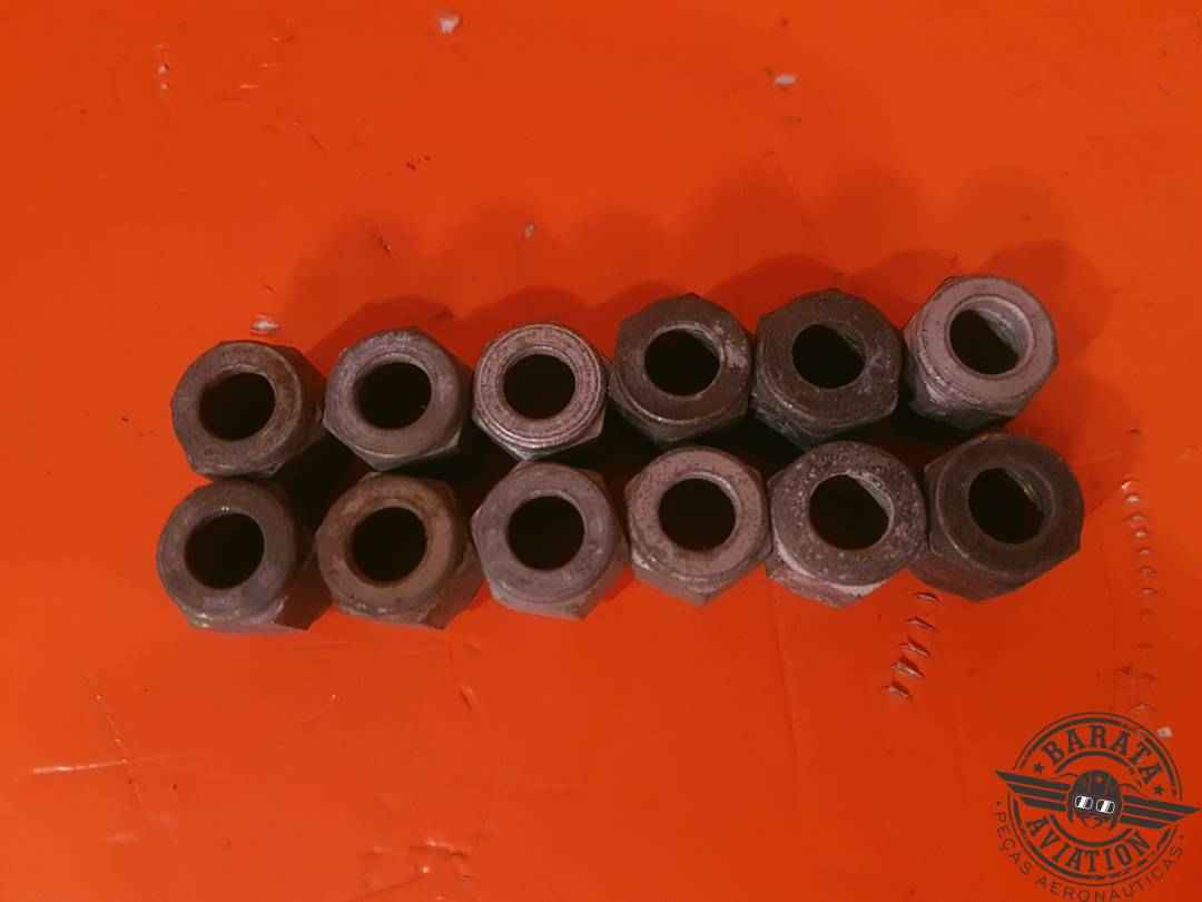 AN818-4 Pack of 12 Tube Coupling Nut - May Contain Rust - New Surplus