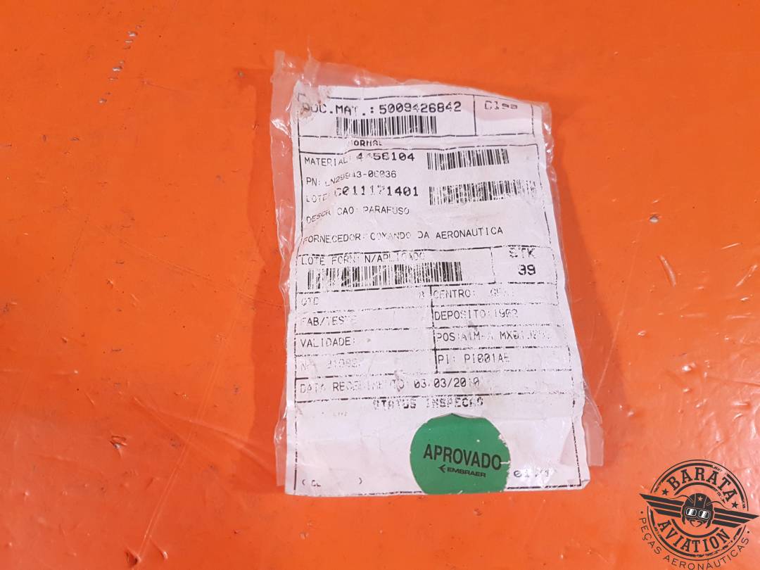 LN29943-06036 - Paquete de 8 pernos de cabeza hexagonal