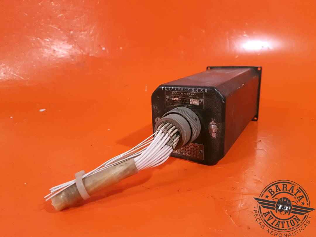 622-0555-003 Collins 332C-10 RMI Magnetic Indicator - W/ Connectors - Inoperante - Apenas para Retirada de Peças