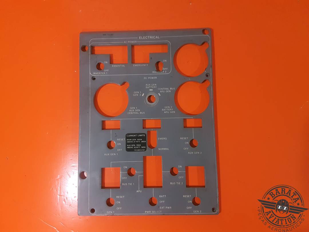 120-46014-001 Embraer Aircraft Placard
