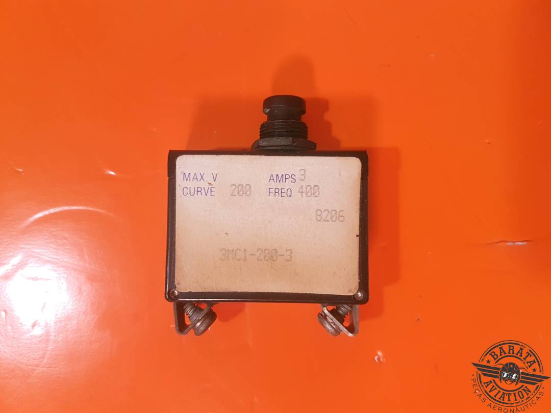 Disyuntor Klixon 3MC1-200-3 de 3 amperios