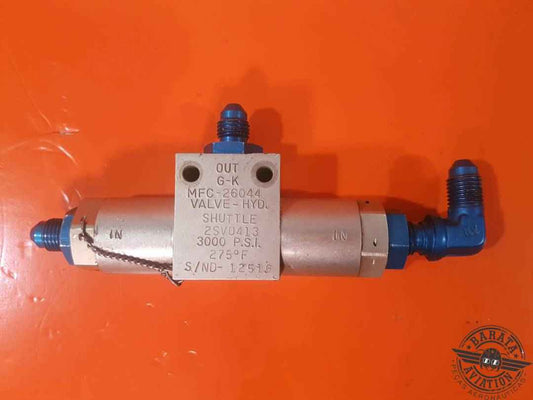 2SV0413 Gar-Kenyon Hydraulic Shuttle Valve Assy 3000 PSI - 275º F