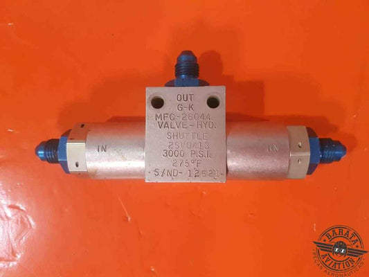 2SV0413 Gar-Kenyon Hydraulic Shuttle Valve Assy - 3000 PSI - 275º F