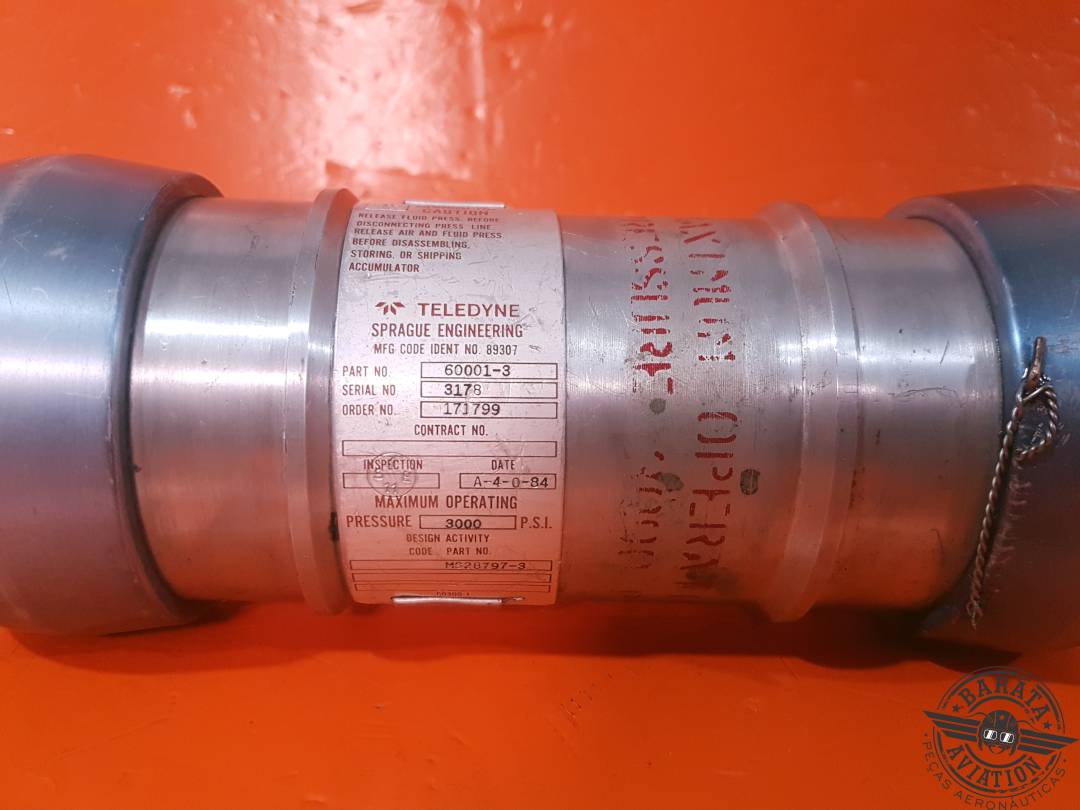 Conjunto de acumulador hidráulico Teledyne 60001-3 - PSI: 3000