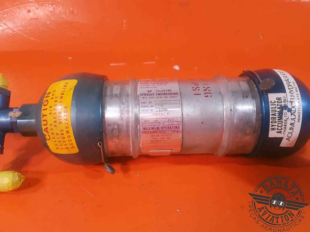 60001-3  Teledyne Hydraulic Accumulator Assembly - PSI: 3000