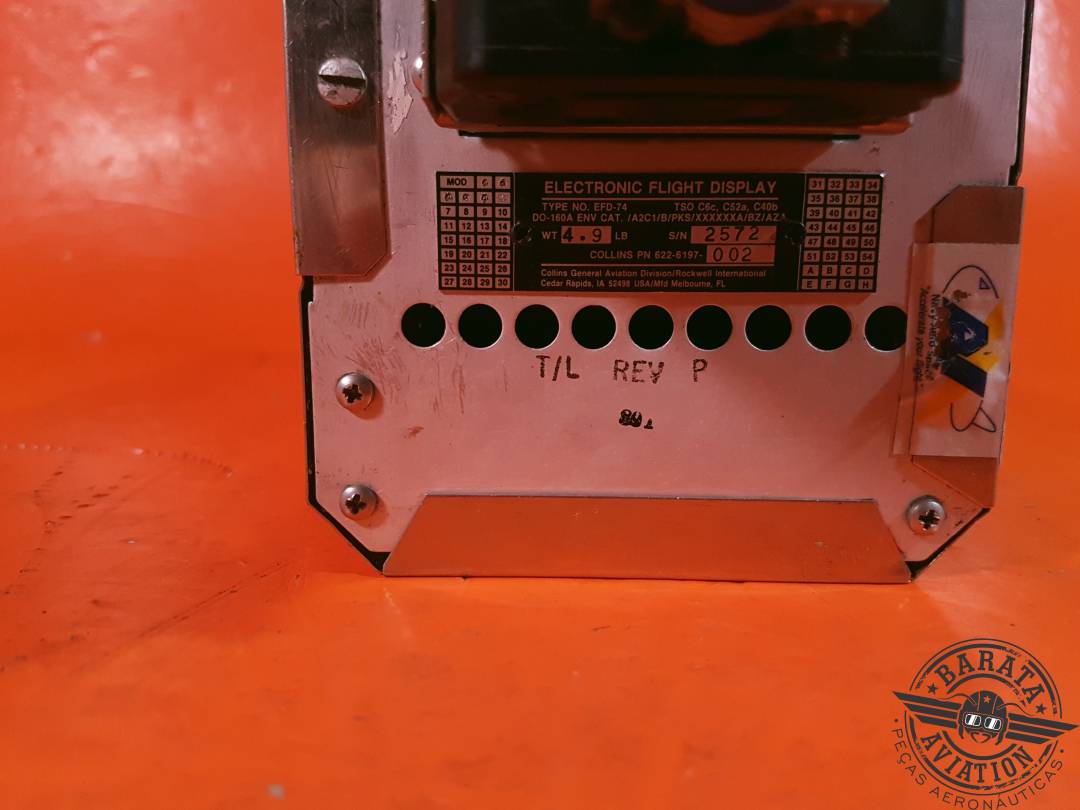 622-6197-002 Collins EFD-74 Electronic Flight Display - W/ Connector 