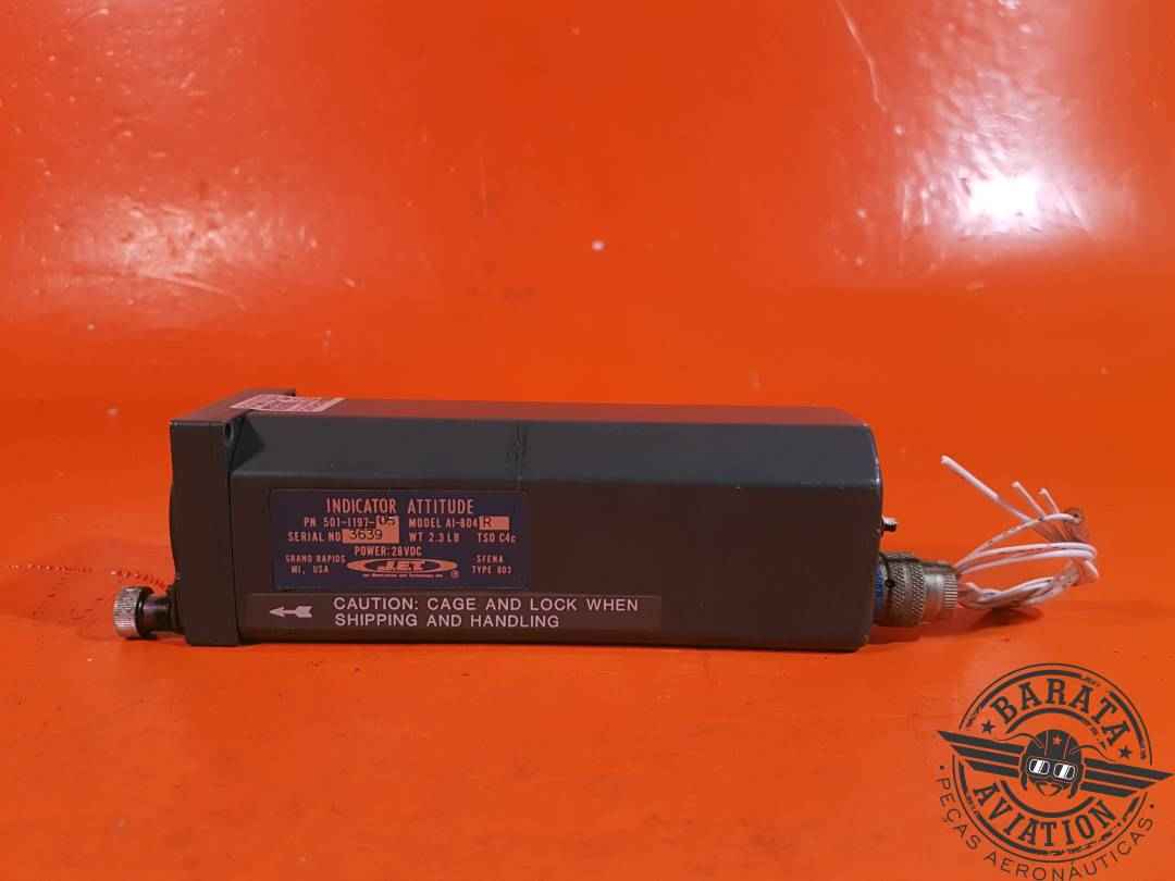 501-1197-05 J.E.T. AI-804R Attitude Indicator- 28 vdc - W/ Connector 